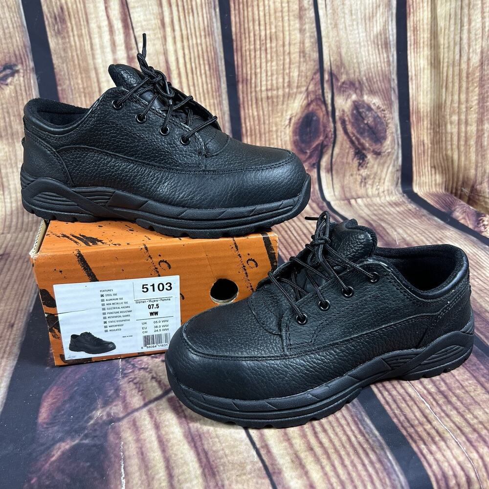 Worx Red Wings Shoes 5103 Women's 7.5 WW Wide Steel Toe Static Dissipative Slip